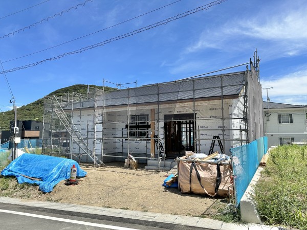【新モデル･注文住宅工事情報】西彼杵郡 時津町 日並 モデルハウス 屋根完成してました！
